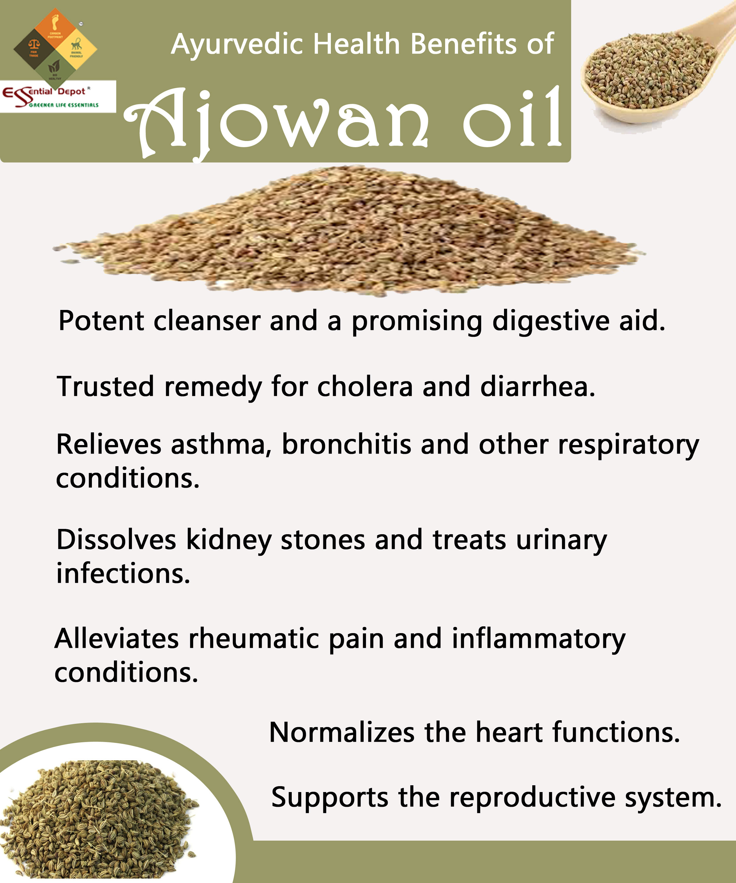 Therapeutic properties of Ajowan oil Ayurvedic Oils